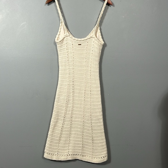 Toccin Thea Pointelle-Knit Cotton Minidress size small Ivory - Picture 15 of 16